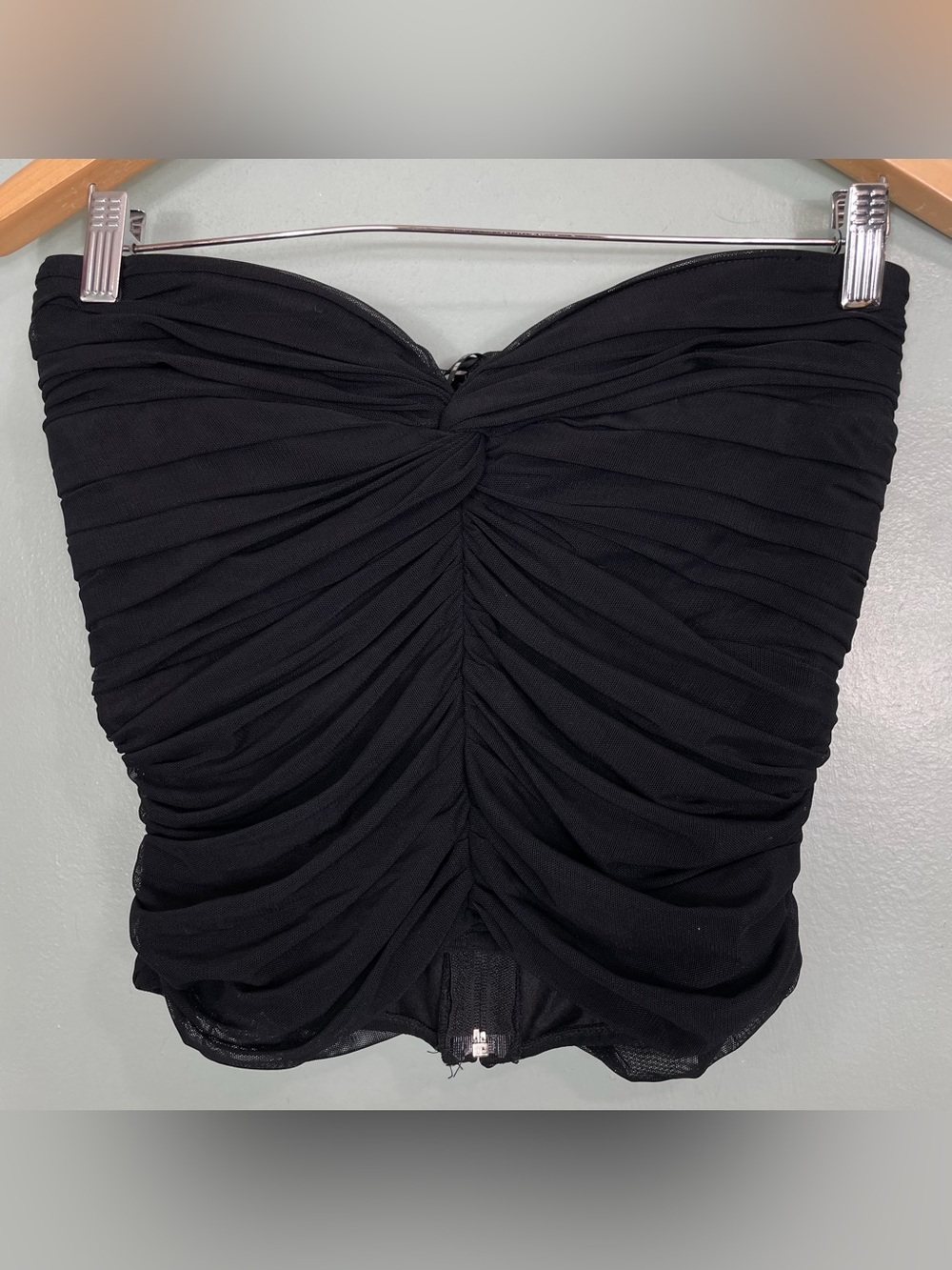 Vintage Tadashi Sleeveless Top Black Cropped Y2K Women Medium - Picture 2 of 4
